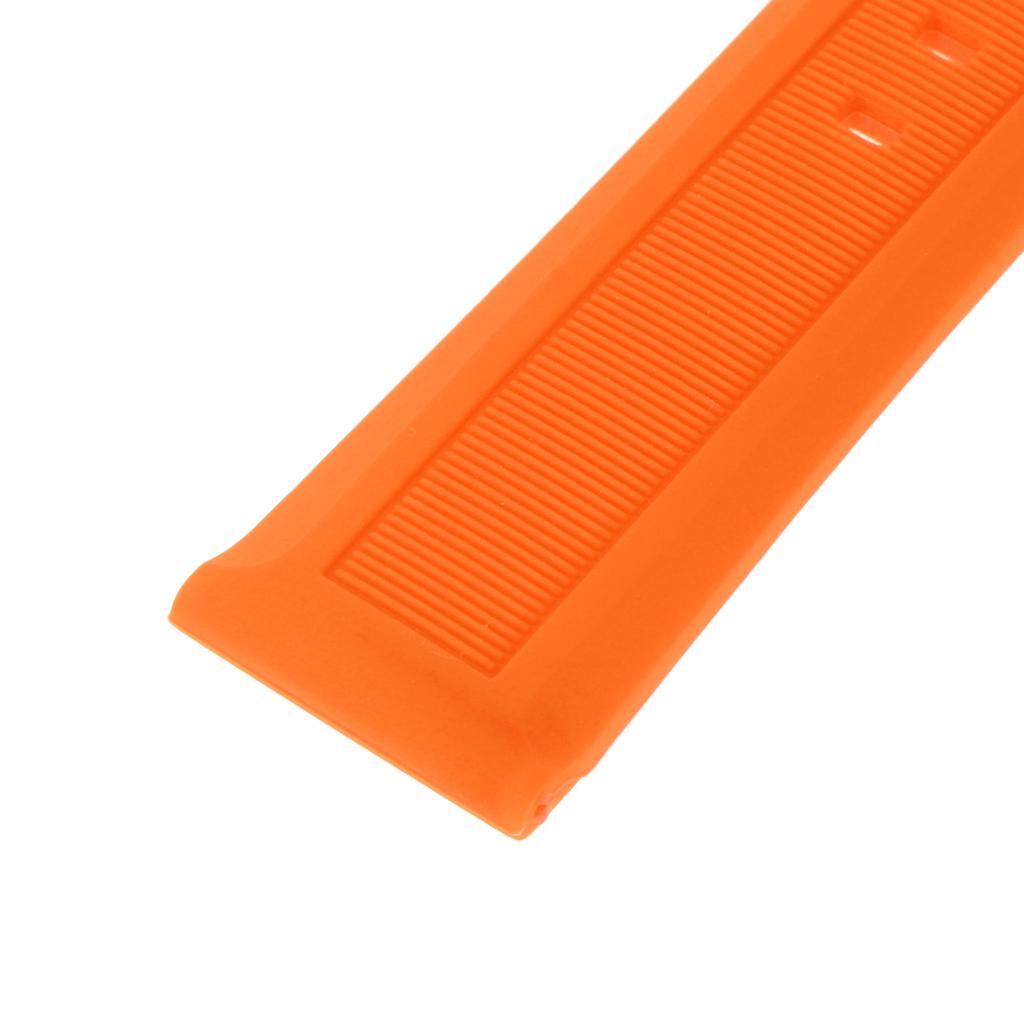 Orange Waterproof Rubber Wristband Watch Band Strap Replacement with 4 Spring Bars 19/20/21/22/mm