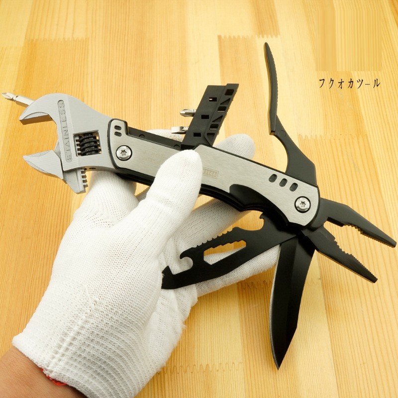 Mỏ lết kiêm Multitools kìm dao mở bia tô vít đa năng FO-4114A