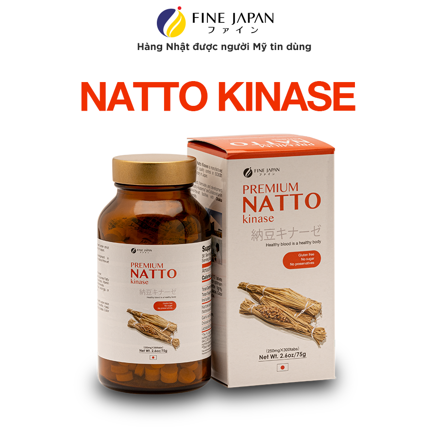 Viên Uống Chống Đột Qụy Nhật Bản Natto Kinase Fine Japan Hộp 300 Viên