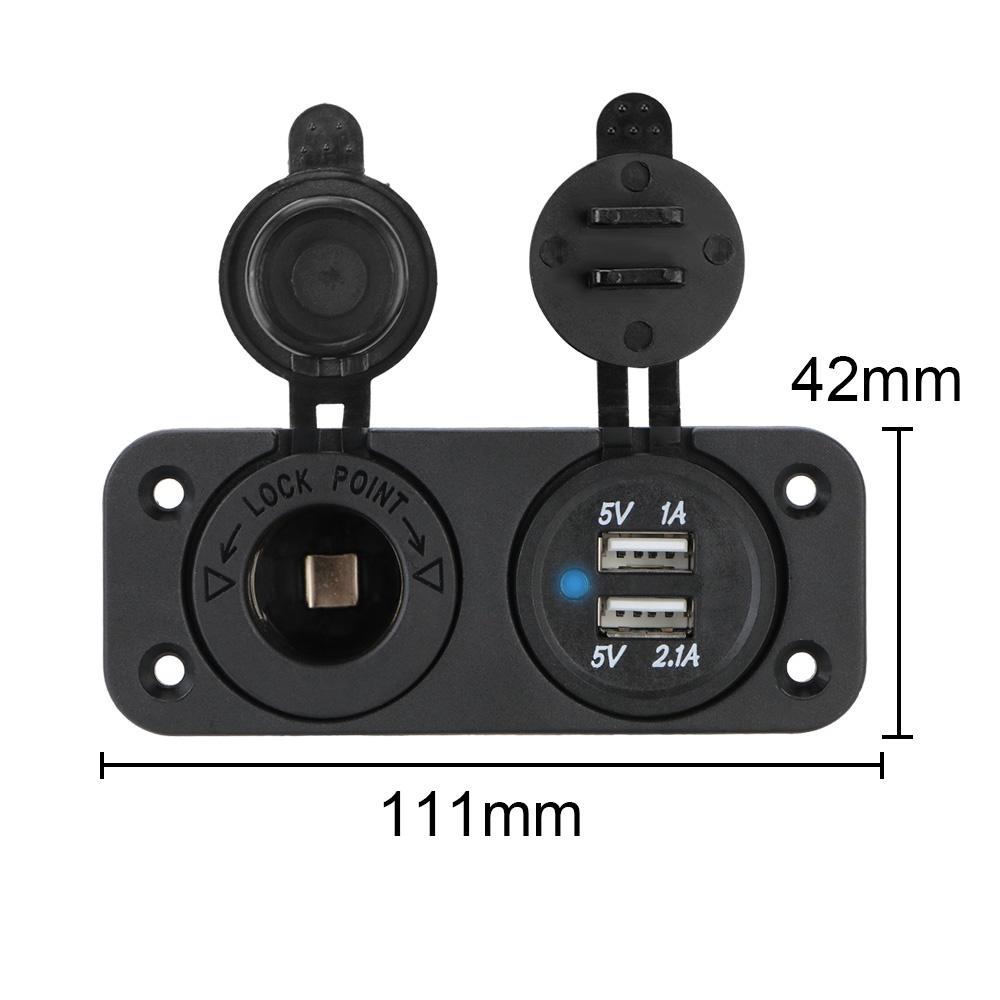 Tẩu sạc hai cổng USB 5V 12-24V thông dụng cho xe hơi
