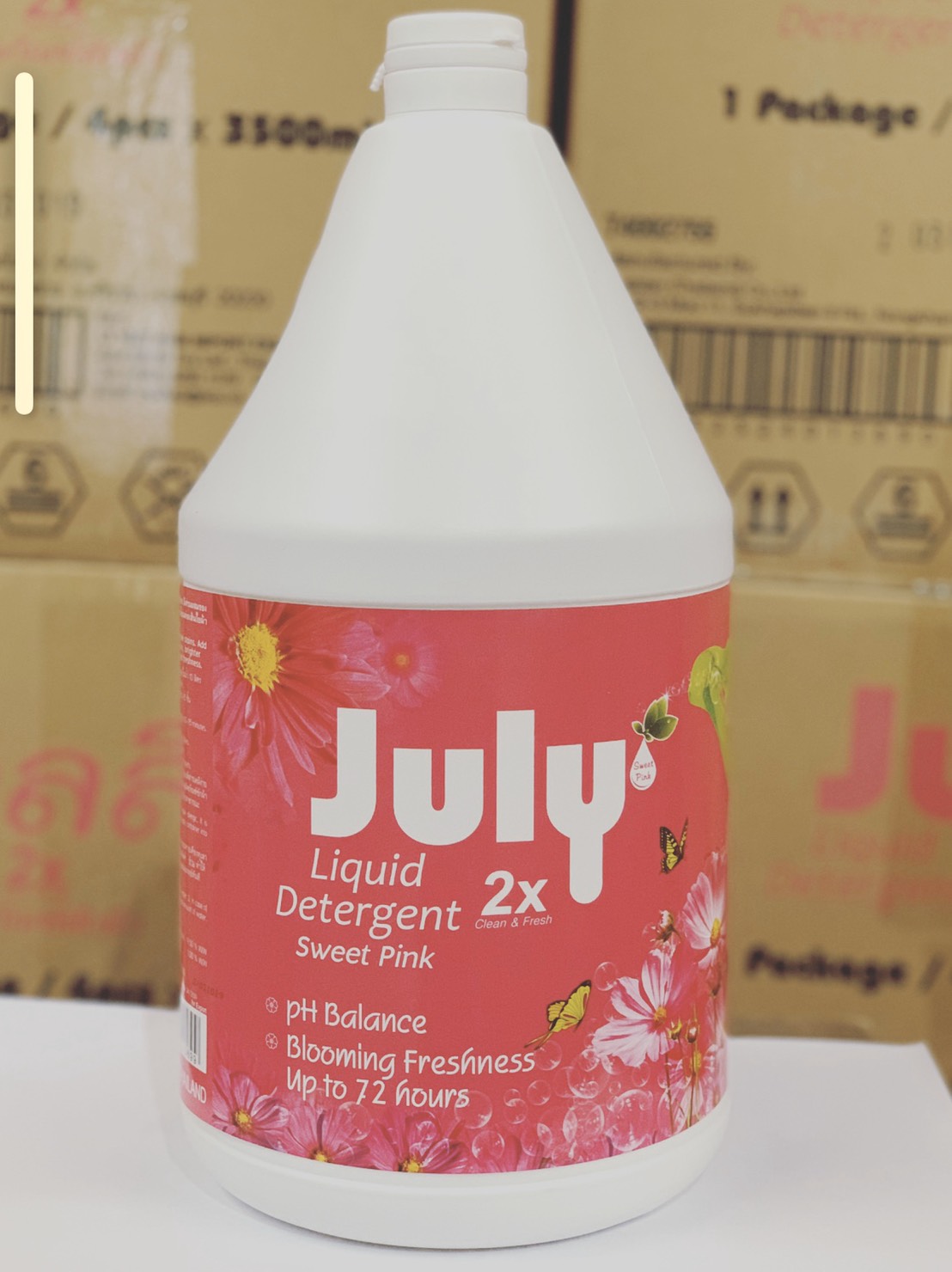 Combo 02 can Nước giặt xả July 2X Pink Sweet - 3500ml (Hồng)