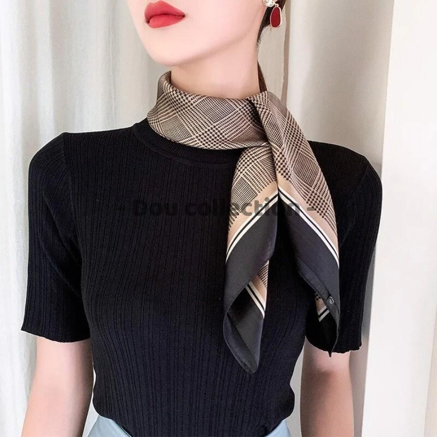 Khăn Lụa Vuông Caro Vuông Cao Cấp Làm Aó Và Đồng Phục - Chất Liệu Chiffon - 70x70cm - Mã KL046