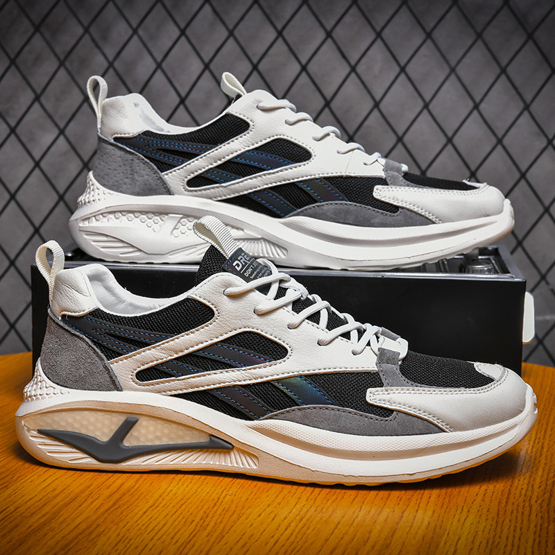 Giày Thể Thao Nam GEMI - Giày Sneaker Màu Trắng Viền Đen - Trắng Viền Vàng, Giày Thể Thao Mẫu Mới Hot Trend 2022 - G5190