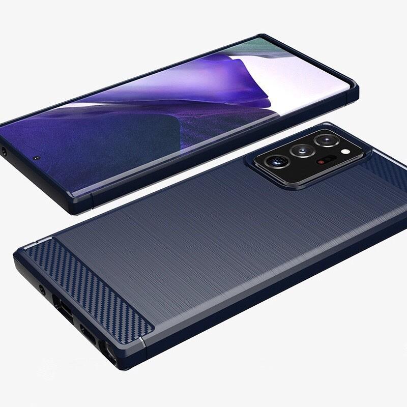 Ốp lưng dẻo Samsung Galaxy Note 20 / Note 20 Ultra vân sợi cacbon chống sốc Rugger Amor