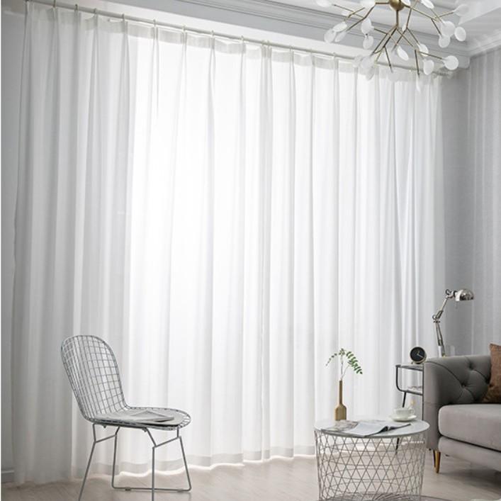 Rèm voan trắng lụa tinh khiết, rèm cửa sổ Loại 1, vải treo tường trang trí decor phòng ngủ
