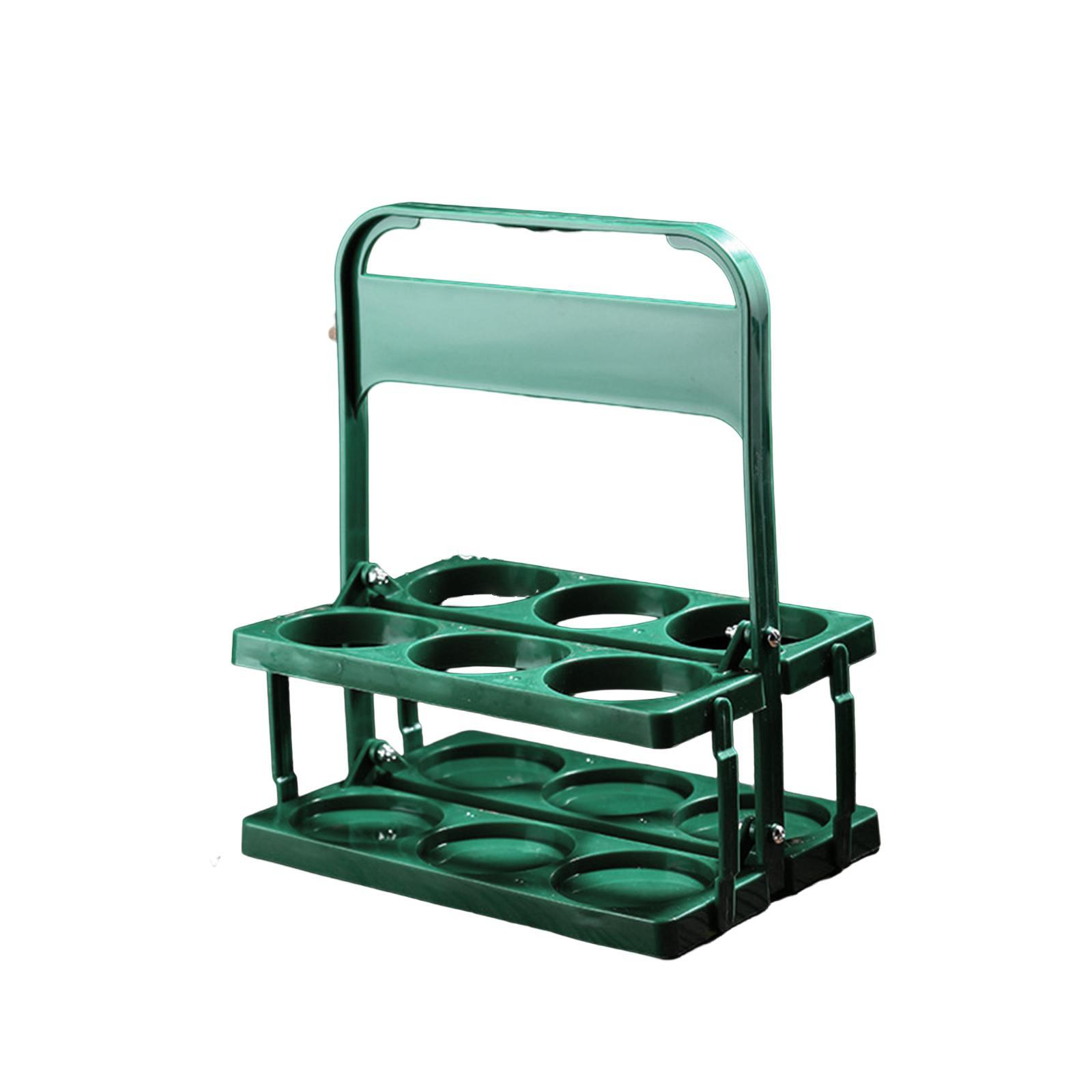 6 Holes Reusable Beer Bottle Carrier Beer Rack Basket for Home Catering Cafe
