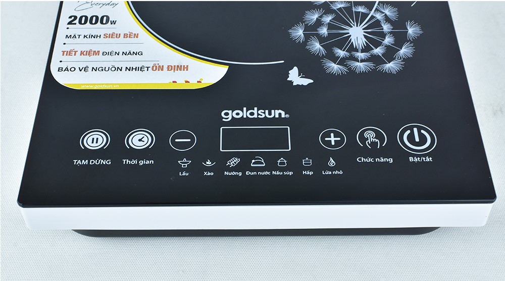 Bếp Hồng Ngoại Đơn GOLDSUN GIF3500-M Mặt Kính Công Suất 2000W Nấu Siêu Nhanh - Hàng Chính Hãng