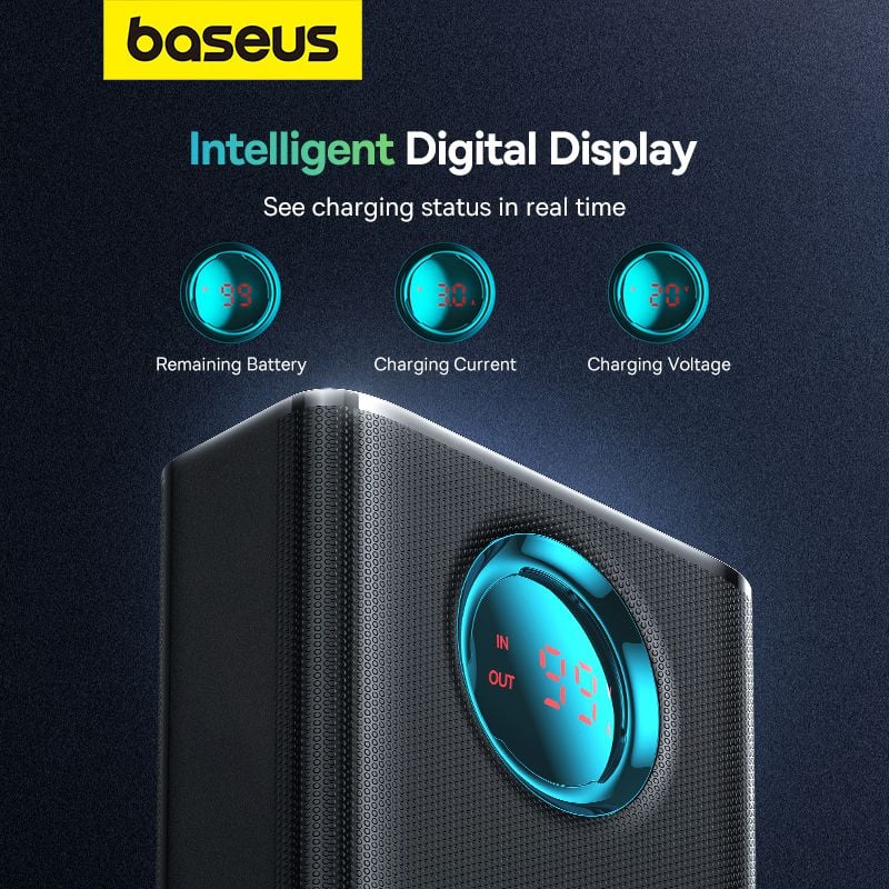 Pin Dự Phòng Công Suất Cao Baseus Amblight Digital Display Fast Charge Power Bank 26800mAh 65W - Hàng chính hãng