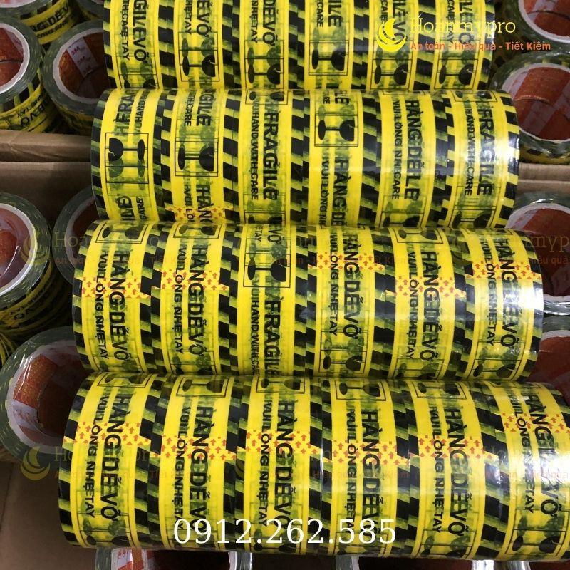 Băng Dính In Chữ Hàng Dễ Vỡ Xin Nhẹ Tay 1 Cây 6 Cuộn Nặng 1,2Kg