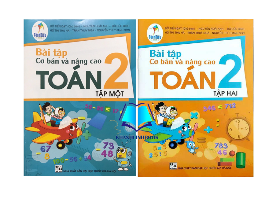 Sách - Combo Bài tập cơ bản và nâng cao Toán 2 tập 1 + 2