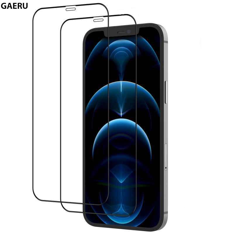 Kính cường lực GAERU full viền cho iphone XS 11 12 13 PRO PRO MAX chống xước chống bám vân tay