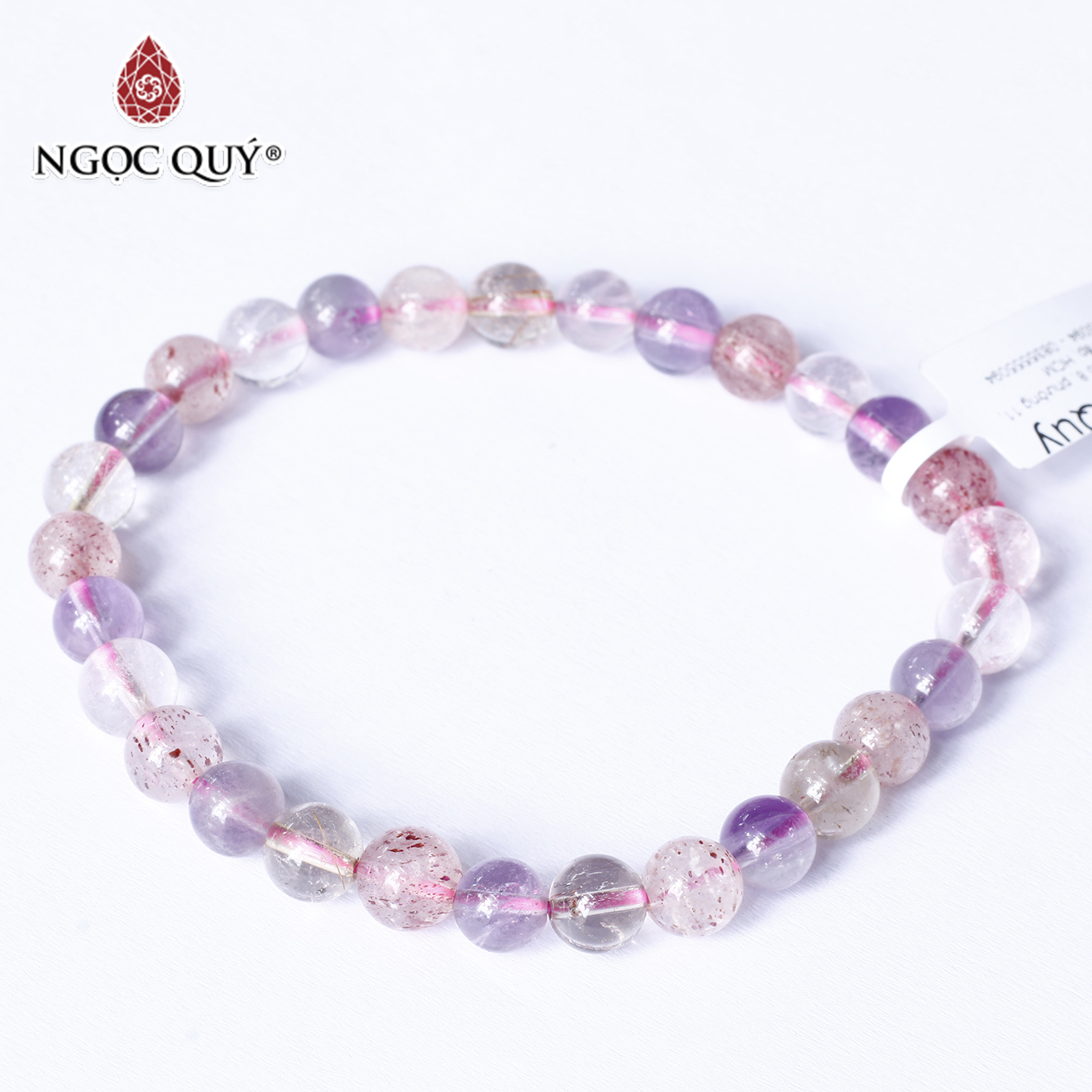 Vòng tay đá Super Seven size hạt 7mm - Ngọc Quý Gemstones