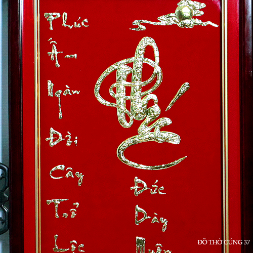 Tranh chữ dát vàng 24k