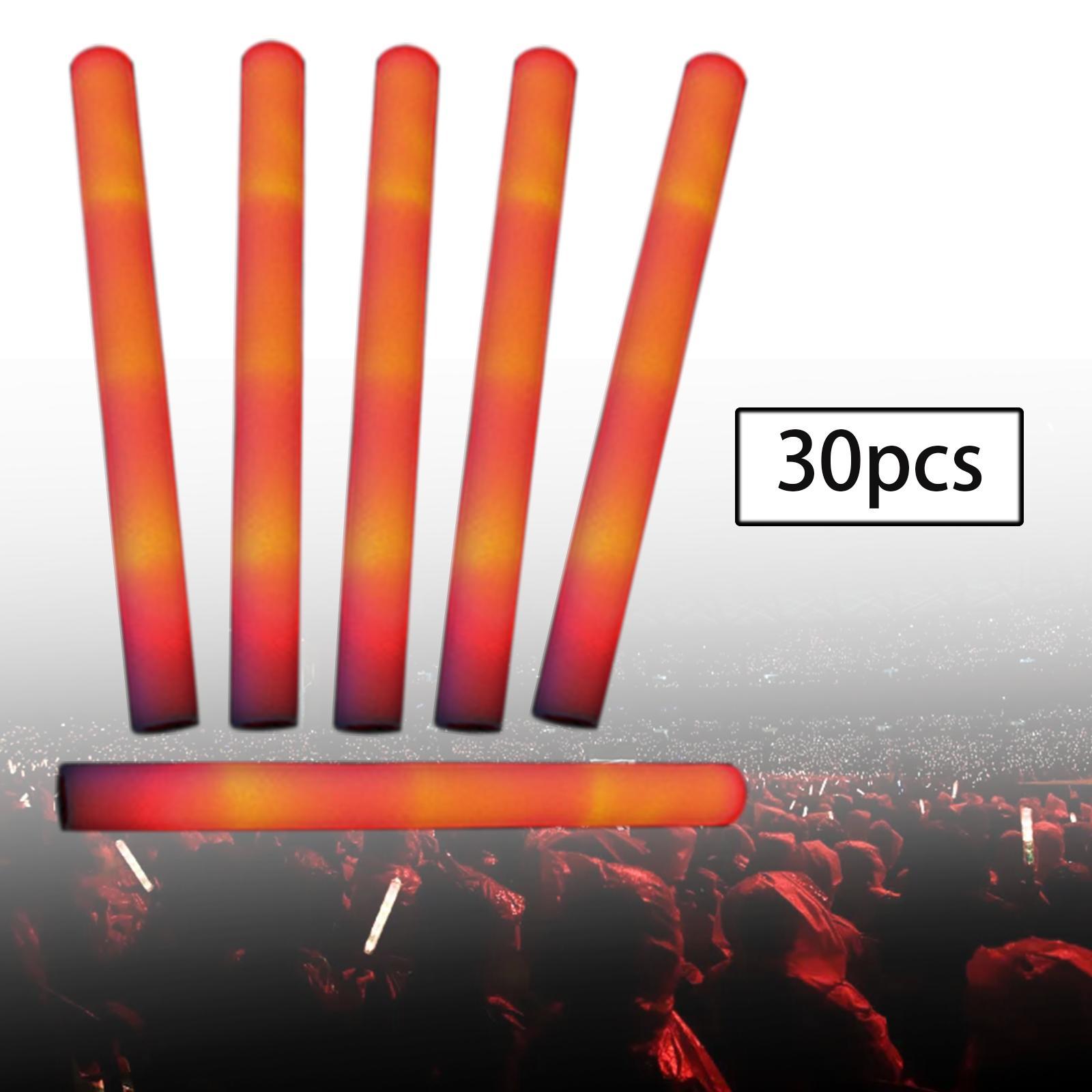 30x Light up Foam Sticks  Sticks for Sporting Events Wedding Holiday