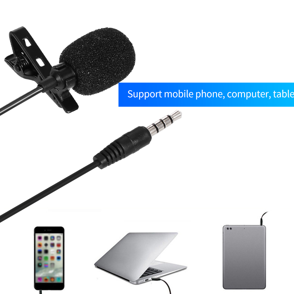 Micrô Đa Hướng 3.5mm Tie-ClIP Mini Cho PC Máy Tính Xách Tay Điện Thoại Di Động