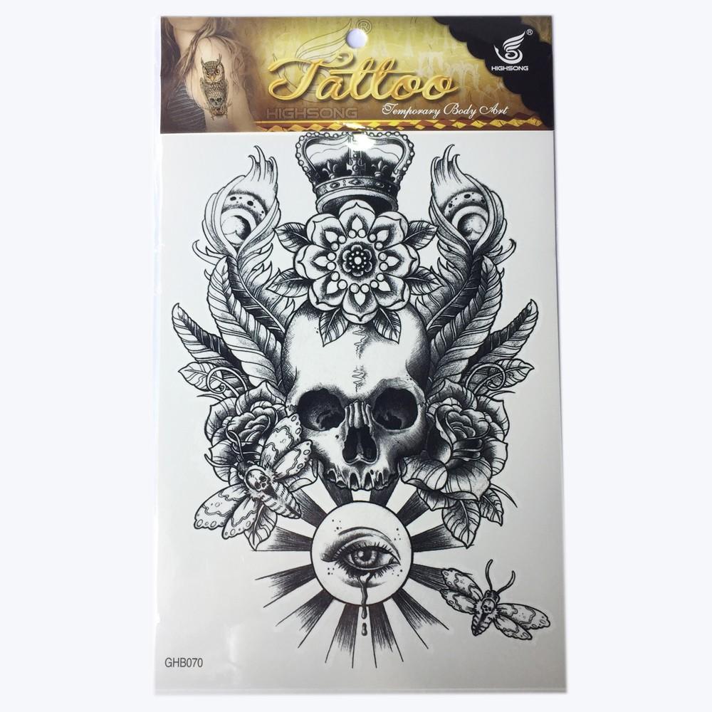 hình xăm tattoo Halloween kích thước 20cm x 14cm