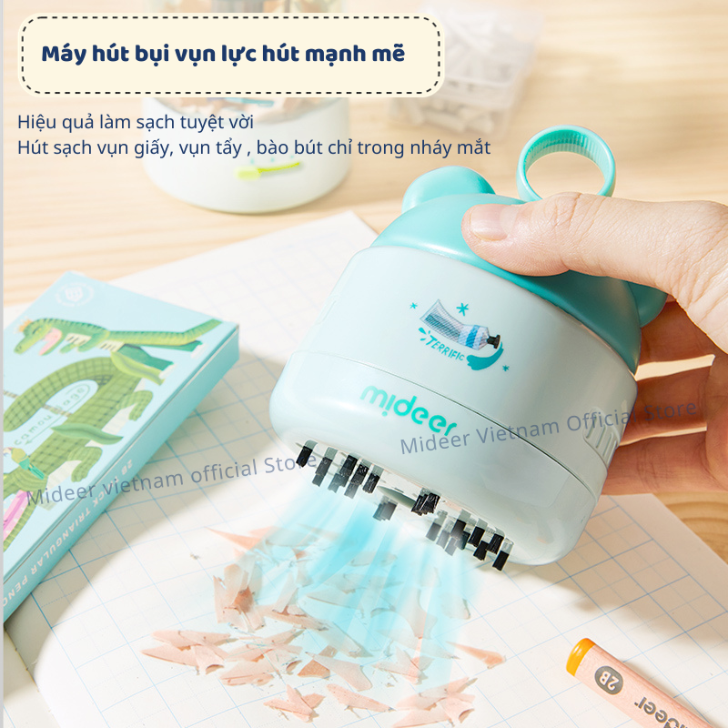 Bộ gọt bút Chì tự động kèm tẩy Cao Cấp Mideer Artist Electric Stationery dụng cụ học tập cho Bé 3,4,5,6 tuổi