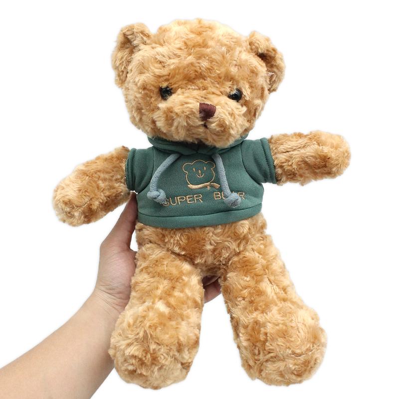 Thú Bông Gấu Teddy Nâu Nhạt 40 cm - ZooZoo 40240 - Mặc Áo Hoodie Super Bear