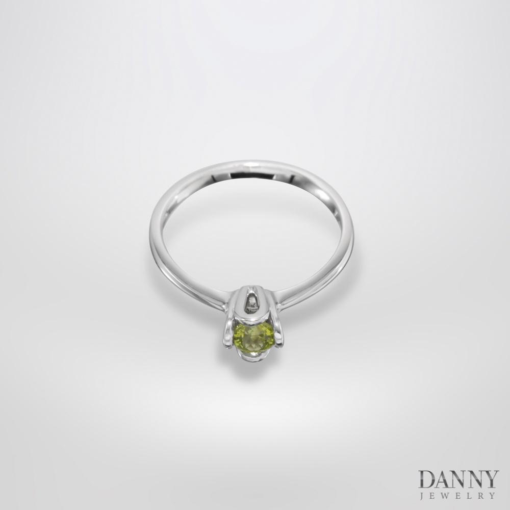 Nhẫn Nữ Danny Jewelry Bạc 925 Xi Rhodium Đính Đá Zircon/Peridot KI2GAE001