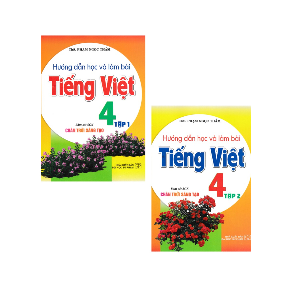 Sách - Combo Hướng Dẫn Học Và Làm Bài Tiếng Việt 4 - Tập 1 + 2 (Bám Sát SGK Chân Trời Sáng Tạo -Bộ 2 Cuốn)