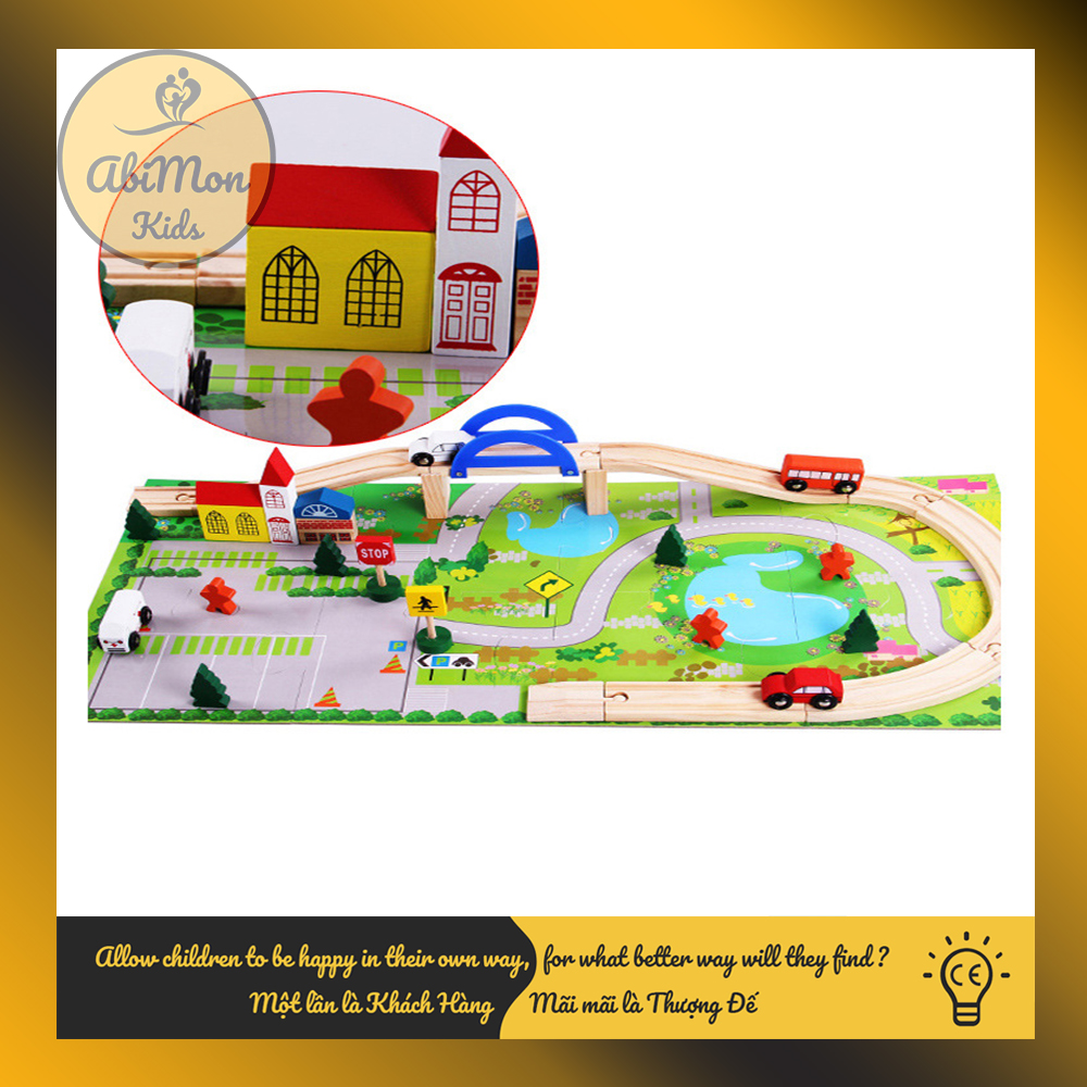 Bộ Ghép Mô Hình Giao Thông Thành Phố Cho Bé  || Montessori cao cấp || Đồ chơi Gỗ - Giáo dục - An toàn - Thông minh