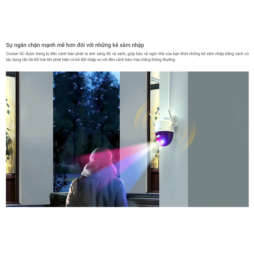 Camera Dùng Sim 4G IMOU PT Full Color IMOU Cruiser SC IPC-K7FP-5H0TE 5MP đàm thoại 2 chiều - Hàng chính hãng