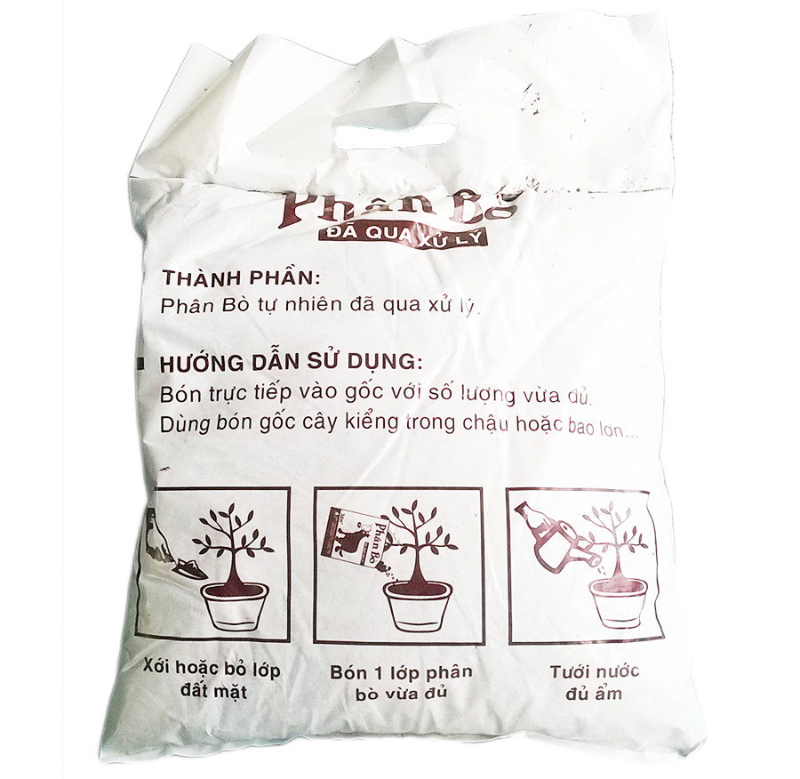 Phân bò đã qua xử lý Tribat 10dm3 ( 1 túi khoảng 3kg)