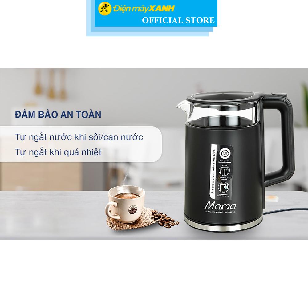 Bình đun siêu tốc Sunhouse Mama 1.7 lít SHD1330 - Hàng Chính Hãng