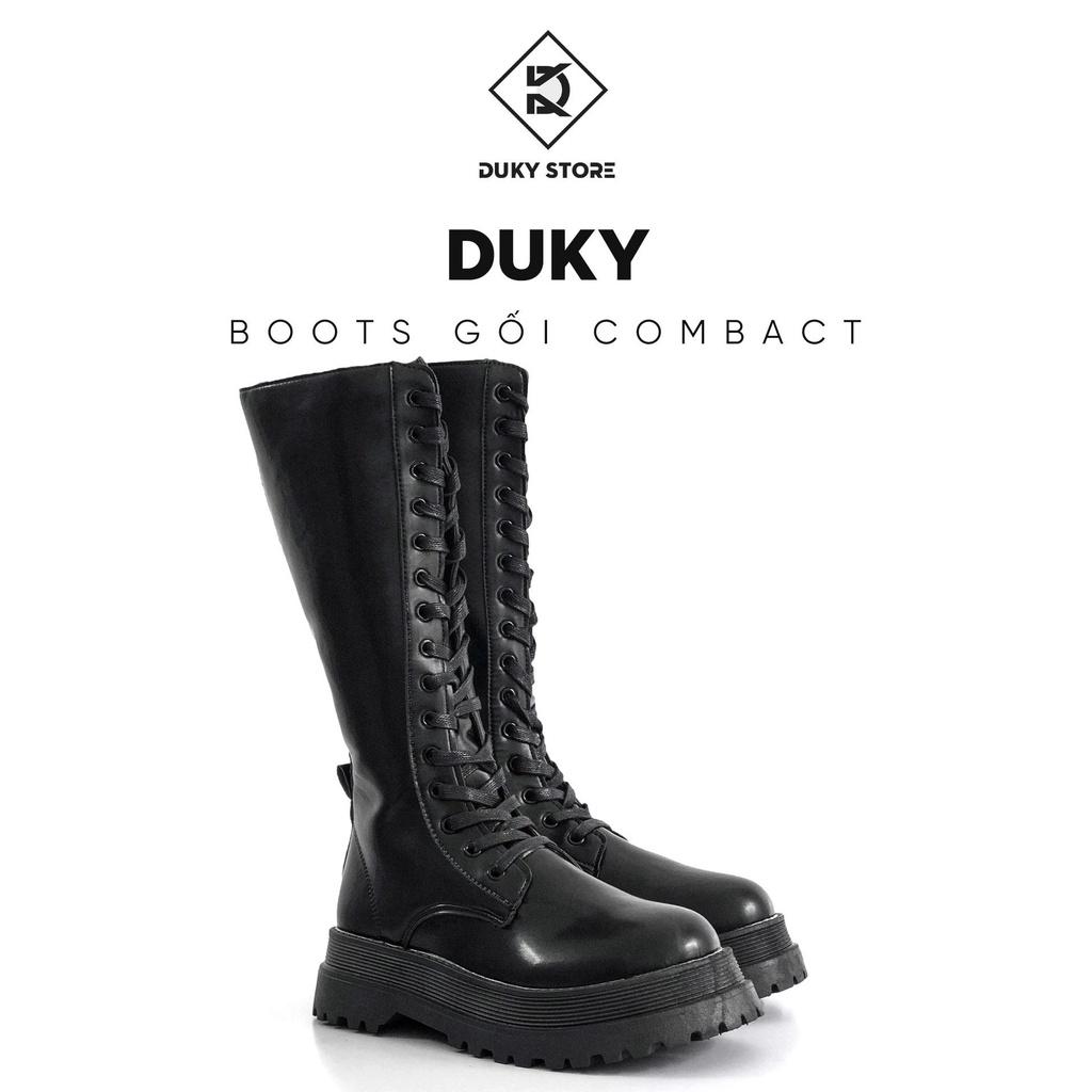 Giày boot đùi nữ combact phong cách trẻ trung hàng có sẵn - Duky Store