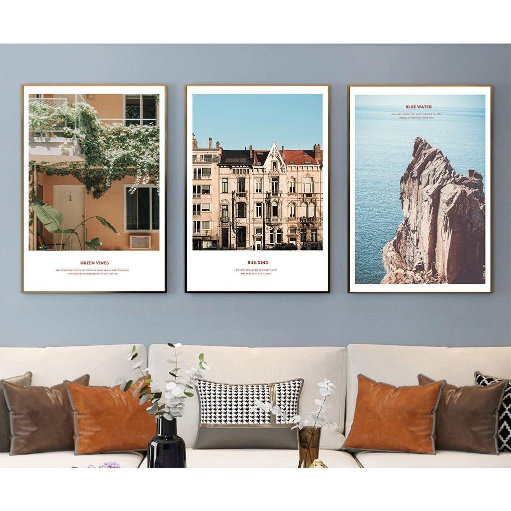 Bộ 3 Tranh Treo Tường Vintage Decor &amp; in theo yêu cầu - Halo Decor