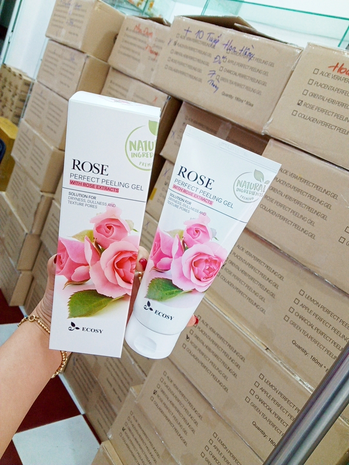 GEL TẨY TẾ BÀO CHẾT ECOSY ROSE PERFECT PEELING GEL 180G