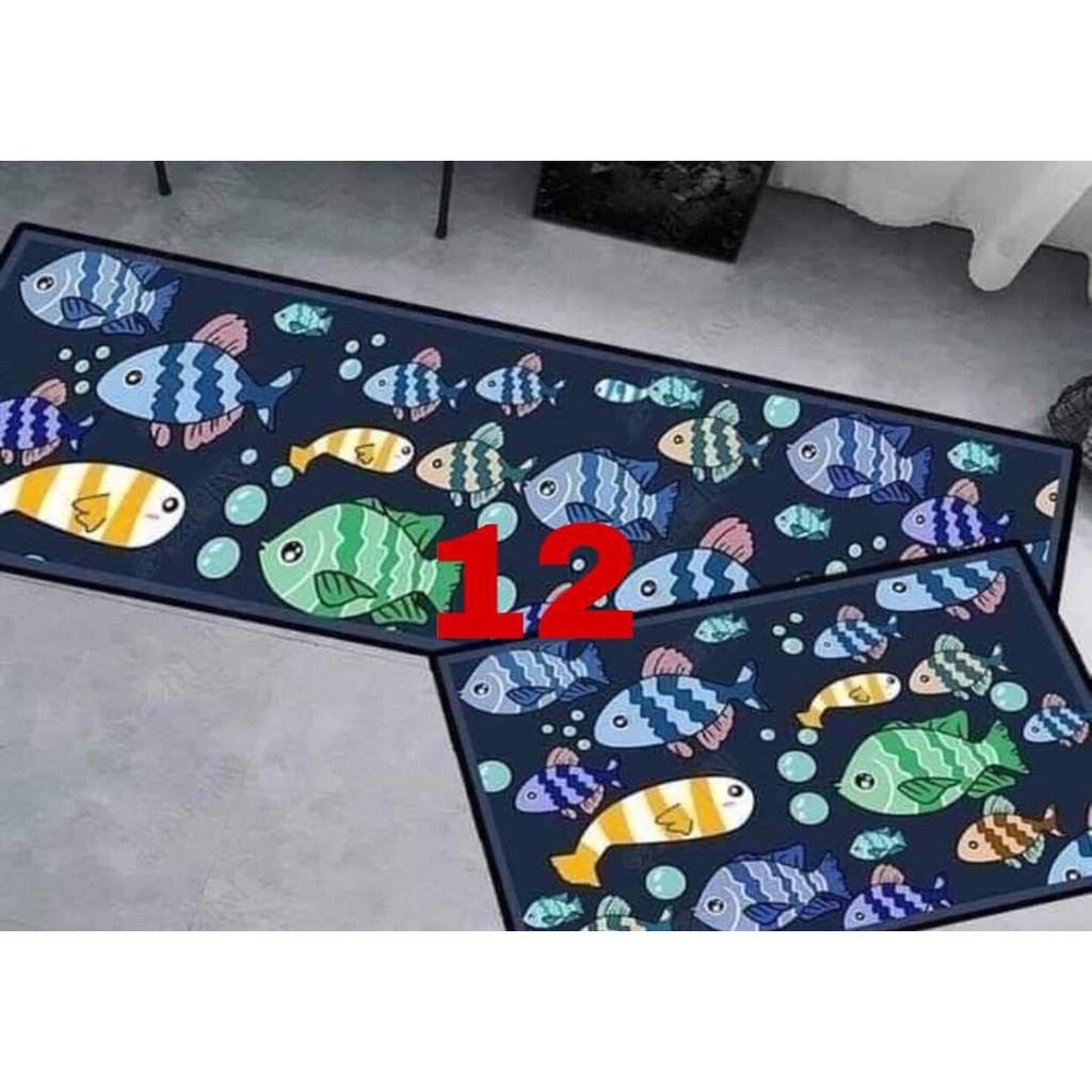 Bộ 2 thảm bếp nhà bếp cao cấp chống trượt-HH133
