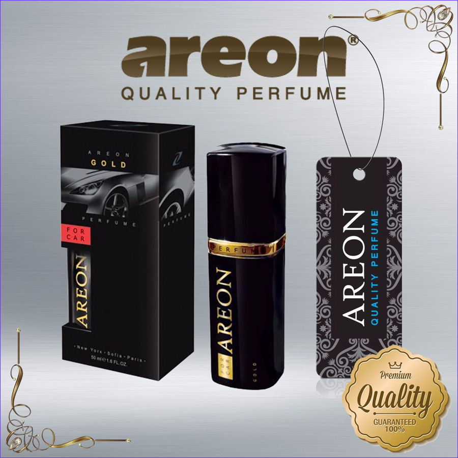 Nước hoa ô tô cao cấp AREON - Gold Perfume (Lọ 50ml) (NHẬP KHẨU BULGARIA)