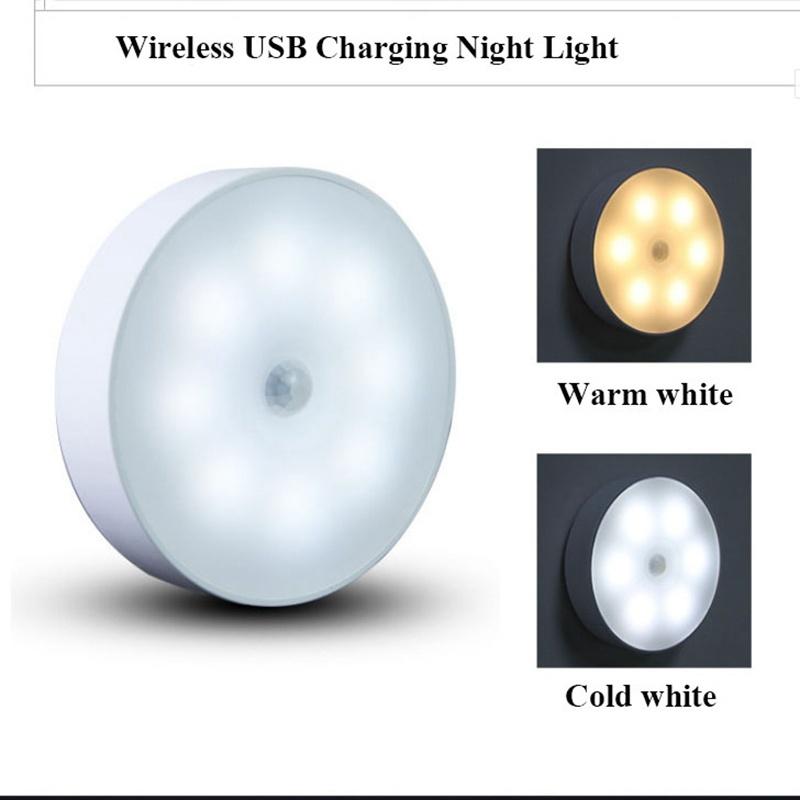 Đèn Led Không Dây Cảm Biến Chuyển Động Có Thể Sạc Lại Bằng Cổng USB Dùng Cho Cầu Thang/Phòng Ngủ