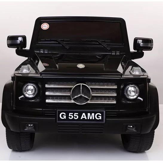 Ô tô xe điện đồ chơi trẻ em MERCEDES G55 AMG cho bé vận 2 chỗ 4 động cơ (Đỏ-Đen-Trắng)