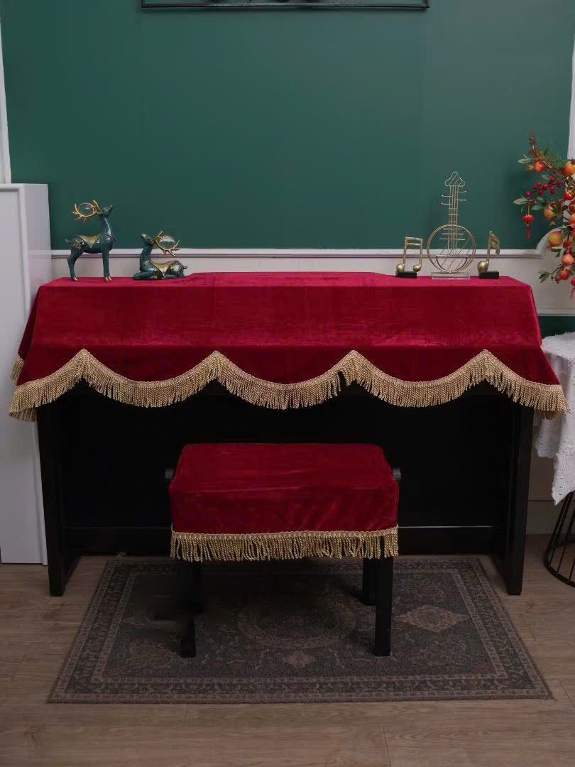 Bộ phủ đàn piano điện tử 88 phím phong cách Châu Âu cổ điển sang trọng chống bụi chống xước - Hàng chính hãng
