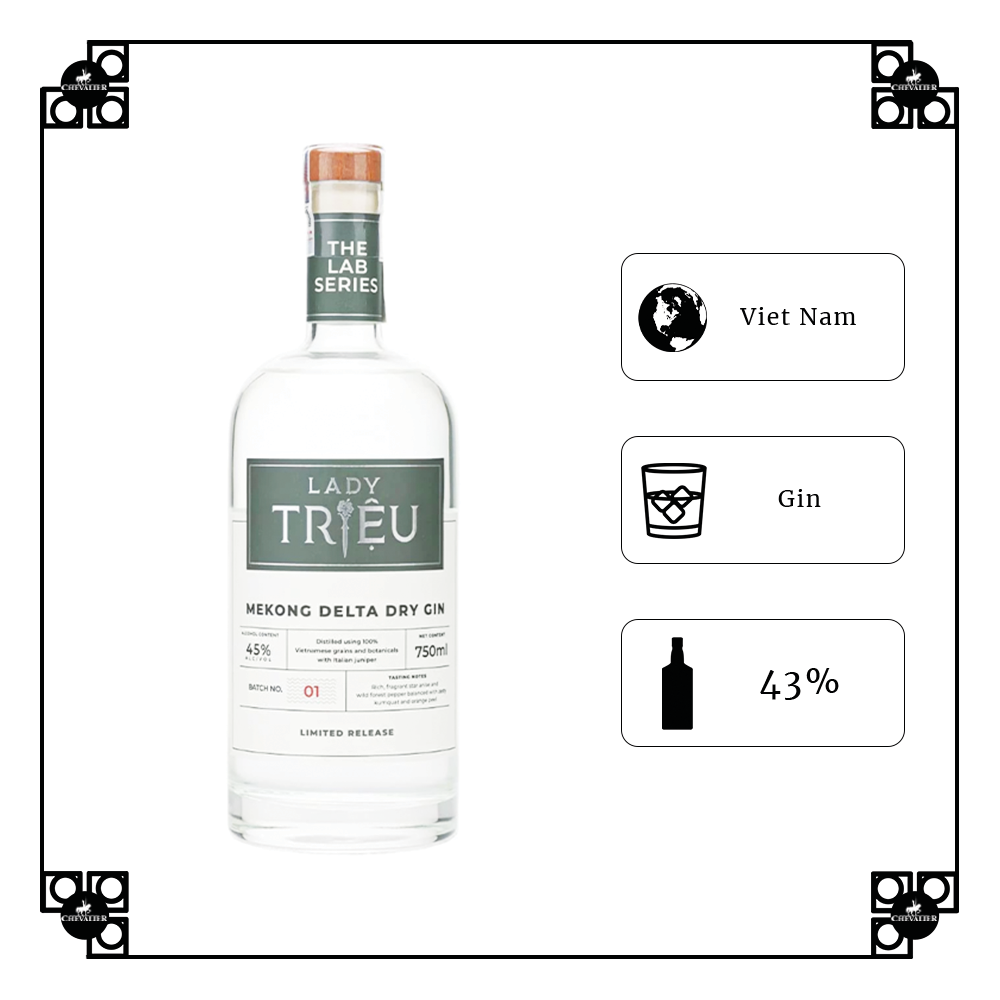 Lady Triệu – Mekong Delta Dry Gin 700ml