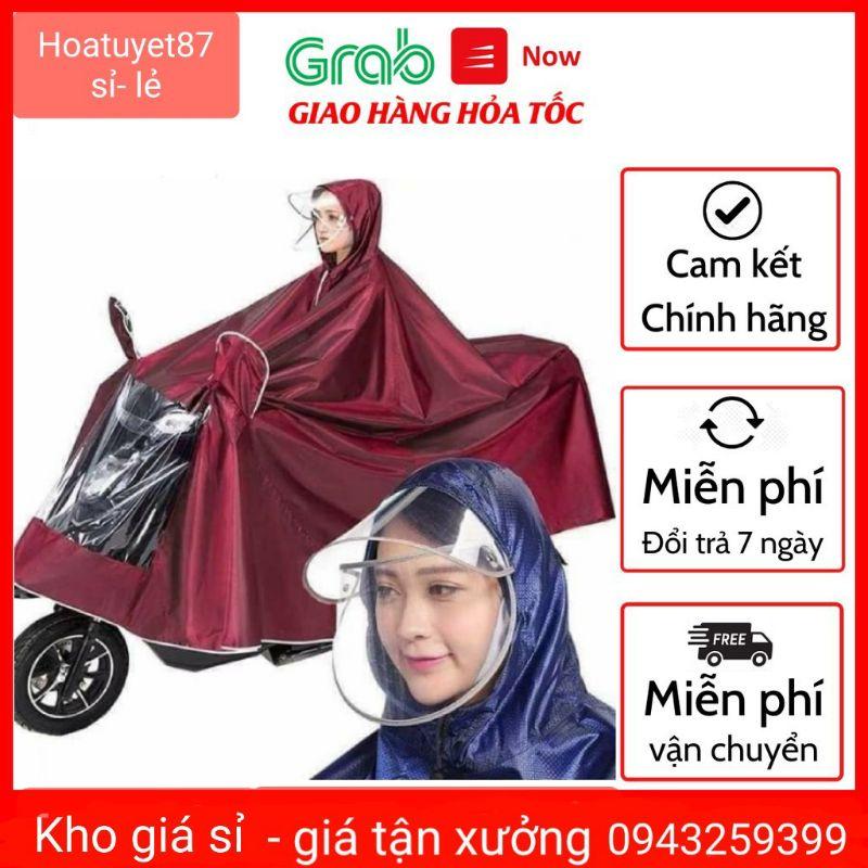 Áo mưa phản quang chống thấm nước có kính che mưa