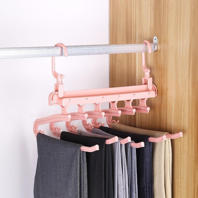 Móc treo quần áo 6 móc đa năng tiết kiệm diện tích tủ quần áo