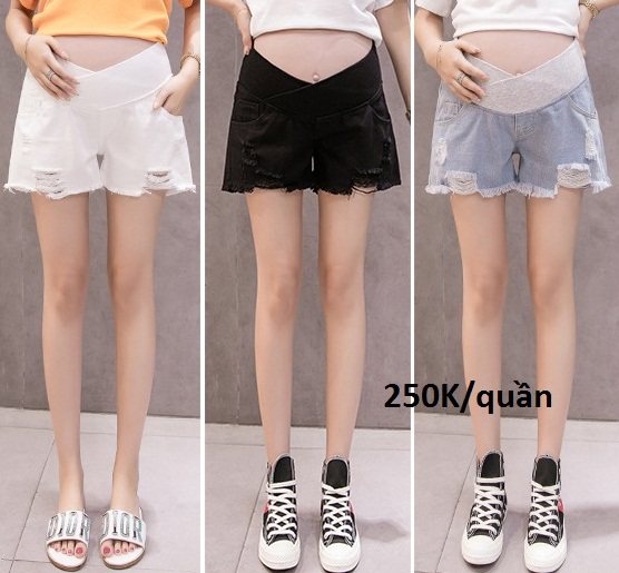 Quần đùi bầu JEANS trẻ trung năng động QDD29