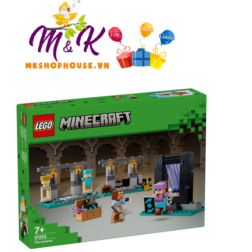 LEGO MINECRAFT 21252 Đồ chơi lắp ráp Kho chế tạo trang bị (203 chi tiết)