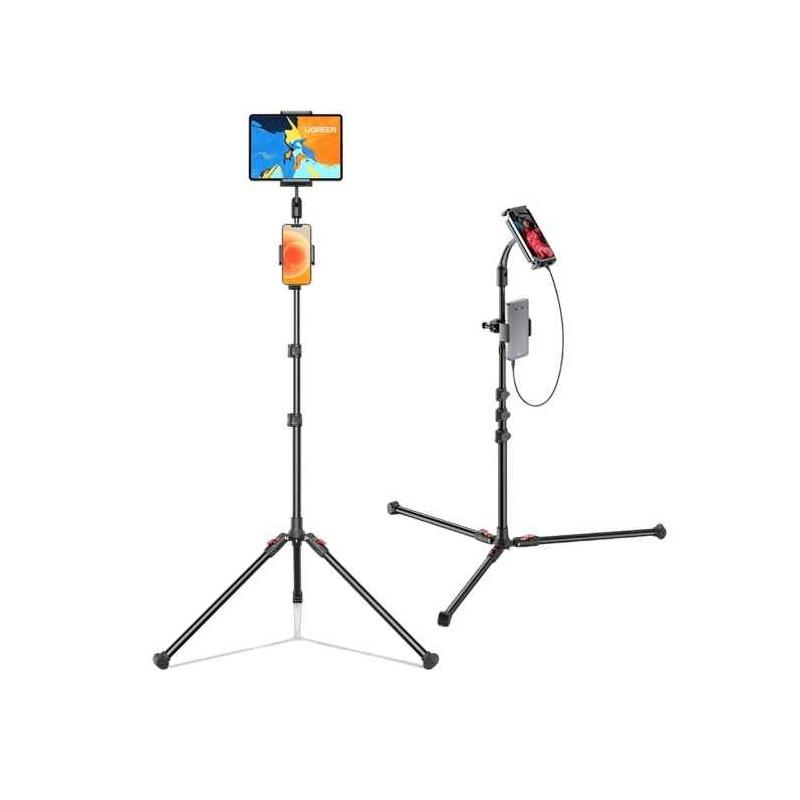 Ugreen UG15647LP585TK Tripod 3 chân đế màu đen Gậy tự chụp ảnh kẹp điện thoại và máy tính bảng - HÀNG CHÍNH HÃNG