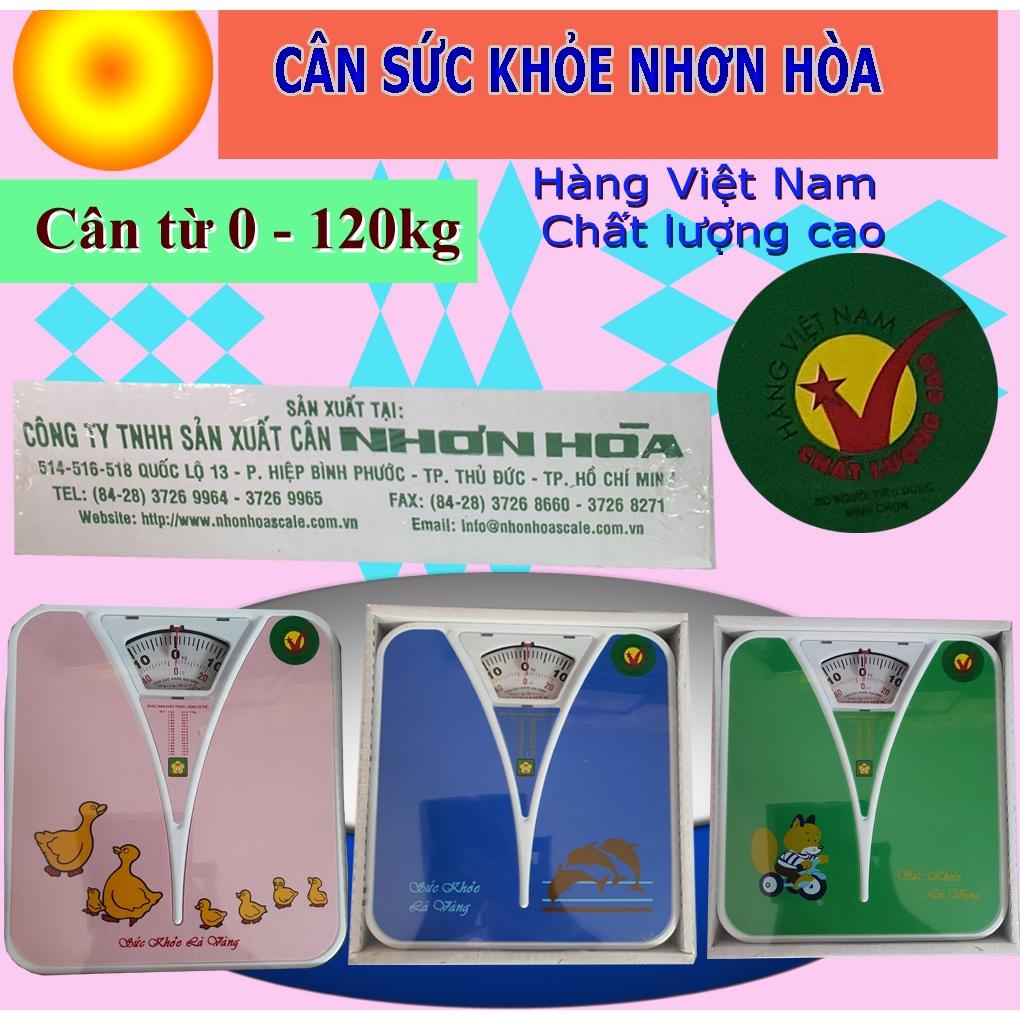 Cân Sức Khoẻ Nhơn Hoà 120kg Có thể chọn màu, Tuy nhiên nếu không có màu khách chọn Shop sẽ giao màu gần giống