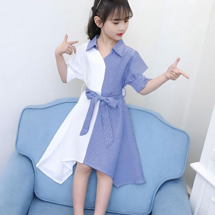 DONGSHOP Cô gái mùa xuân và mùa thu ngắn tay váy 2023 Hàn Quốc phiên bản sinh viên Trung Quốc thời trang công chúa váy thời trang