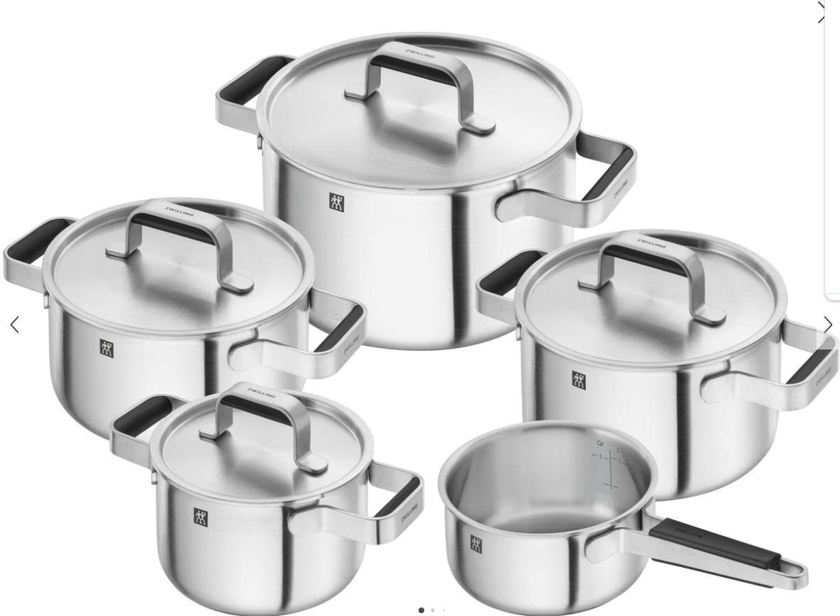 Bộ nồi Zwilling Pure set 5 mầu bạc hàng chính hãng