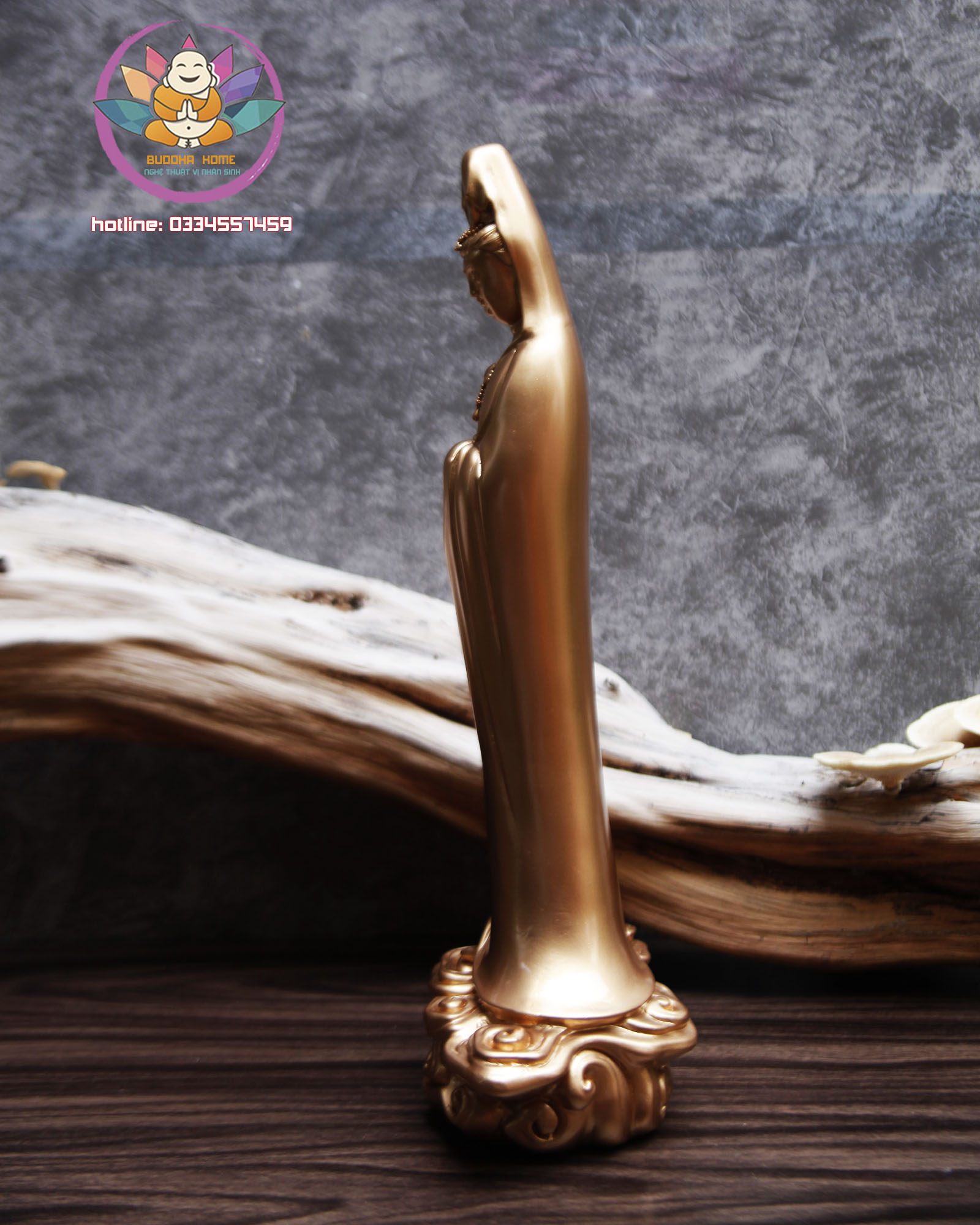 Tượng Mẹ Quan Âm cao 39.5 cm màu trắng sứ trang trí nội thất nhà cửa- phong thủy- thờ cúng