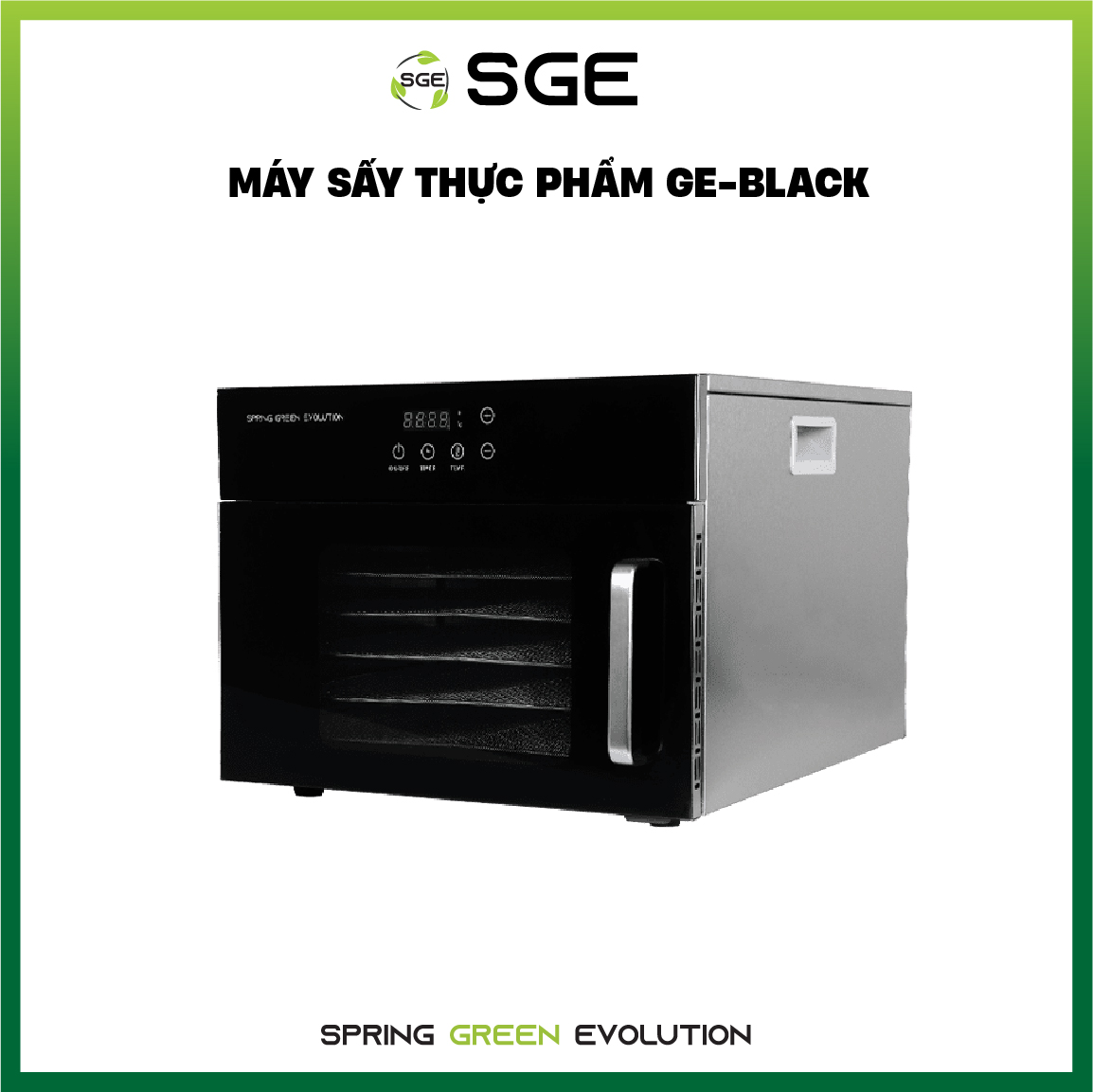 Máy Sấy Thực Phẩm Thế Hệ Mới GE Black 6 khay - Hàng Thailand chính hãng