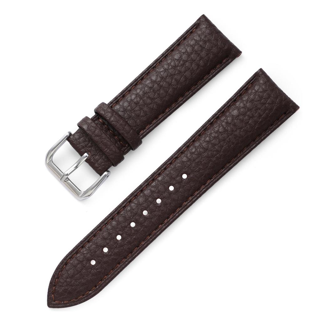 Dây đồng hồ da bê mềm họa tiết da trâu BO-29 KHÓA CÀI chống thấm nước 12 14 16 18 20 22mm
