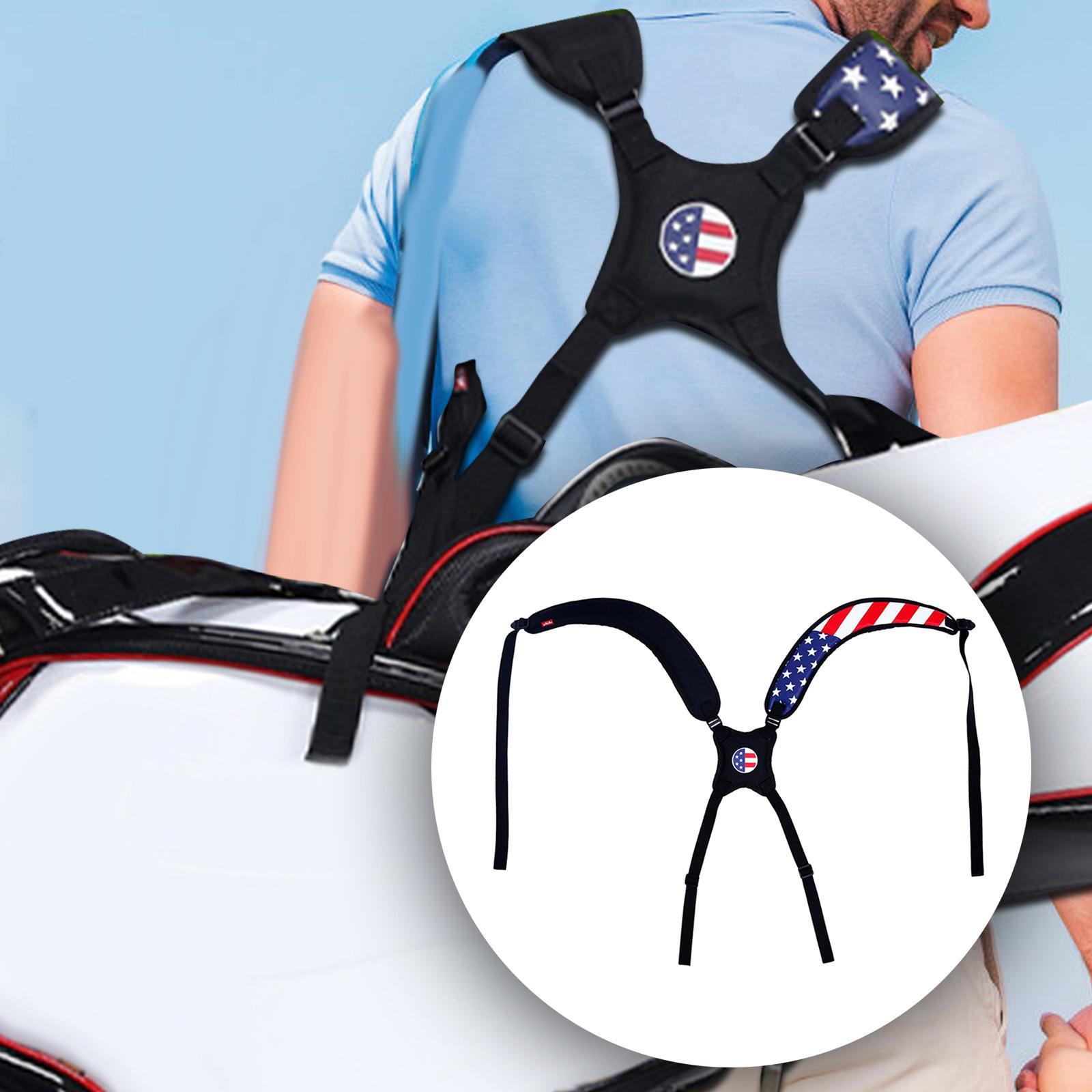 Golf Bag Strap Replacement Comfort Double Shoulder Adjustable Strap Padded Golf Carrying Bag Strap