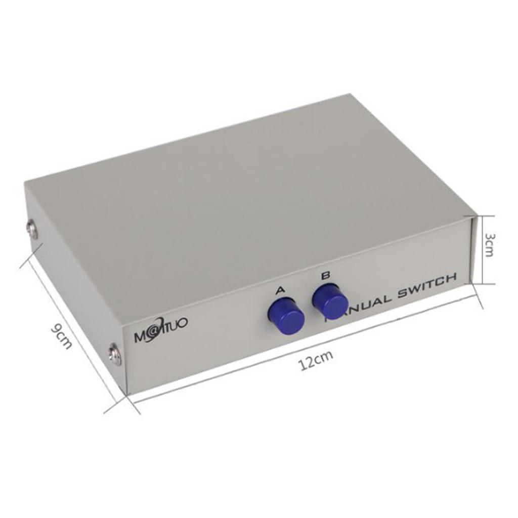 RS232 2Port Serial 9pin Switch Manual Selector Box 2 In 1 Out for Computer